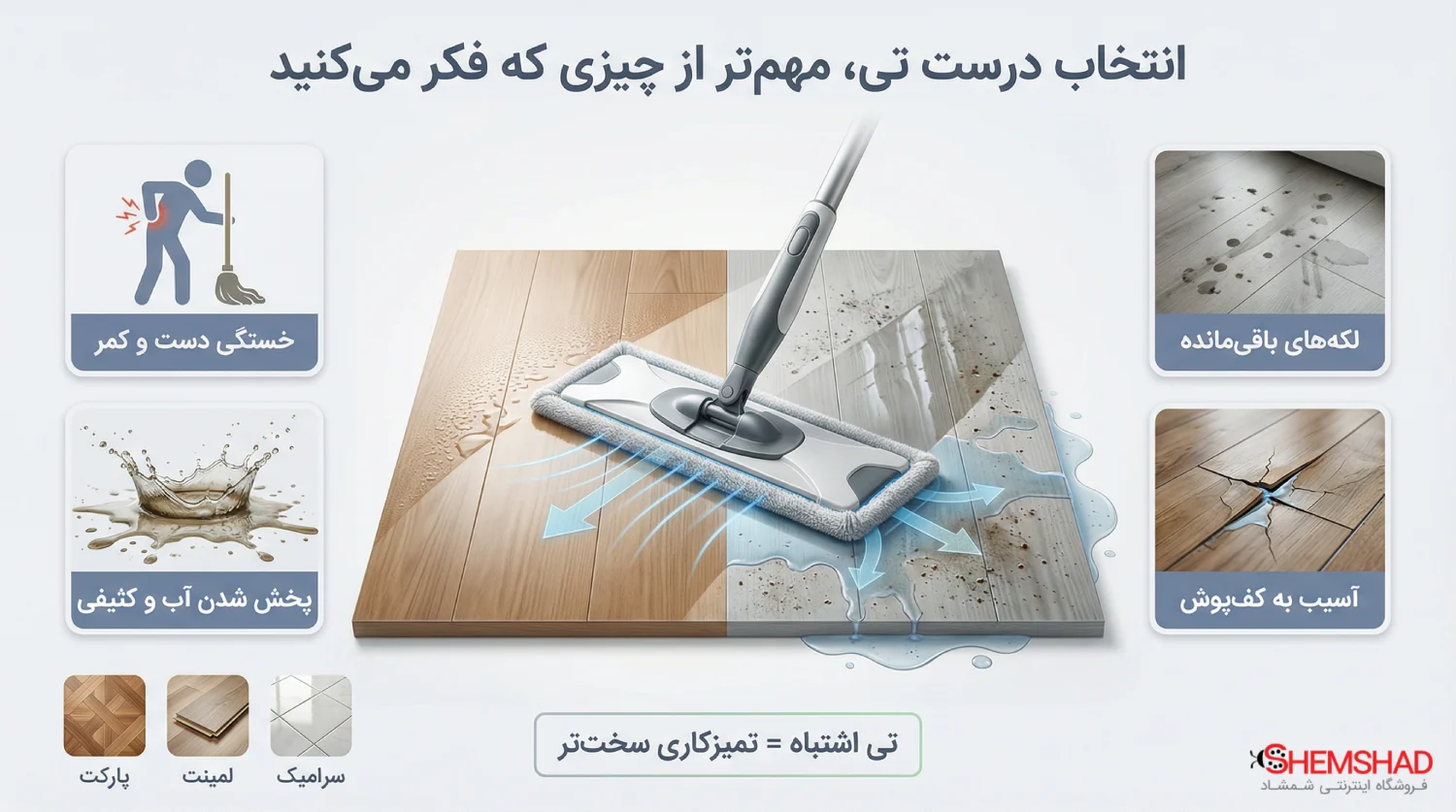 چرا انتخاب درست تی (زمین شوی) مهم‌تر از چیزیه که فکر می‌کنید؟