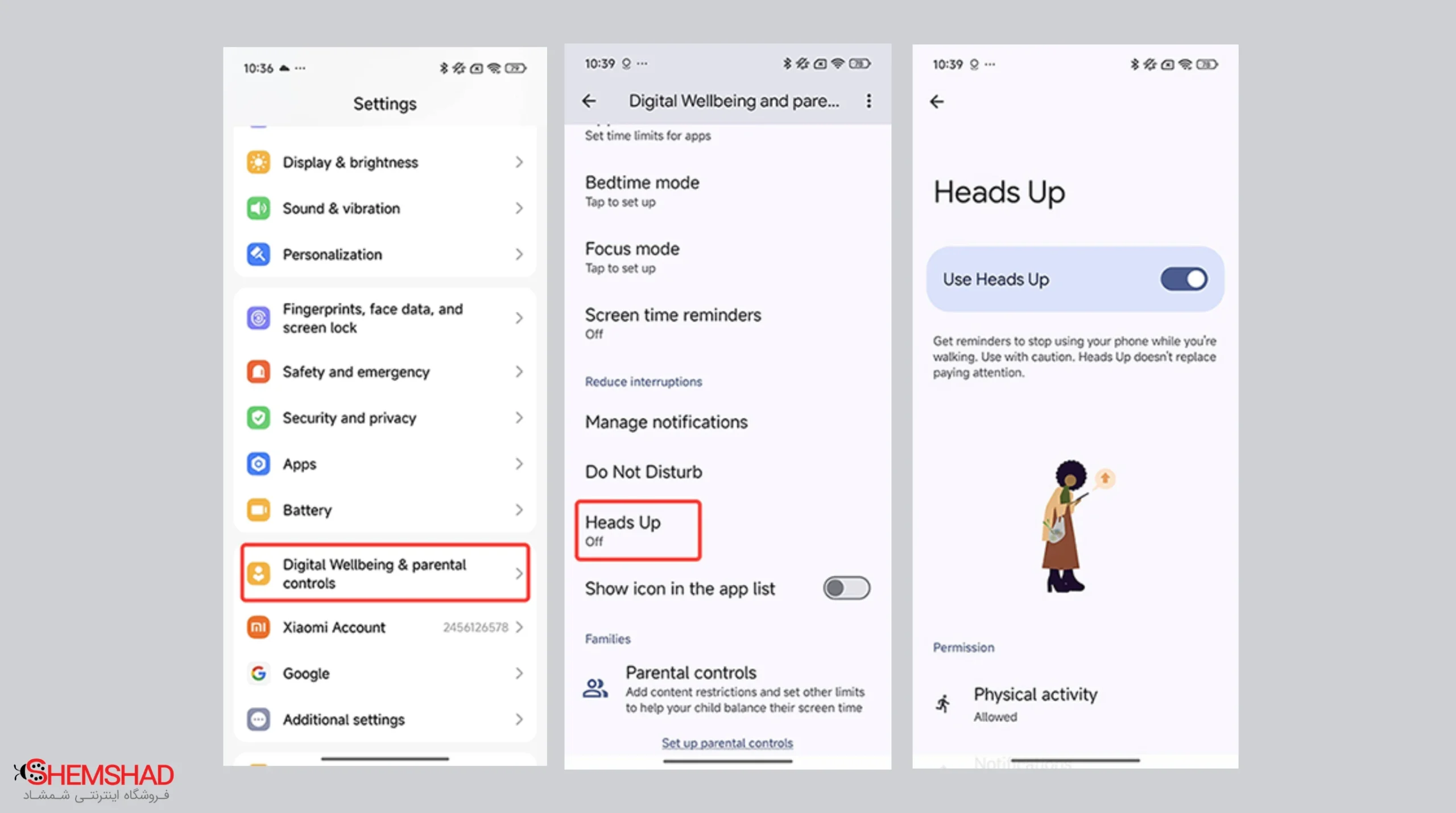 Smart Digital Life with HyperOS 2 – ShemShad. (4) قابلیت Heads Up؛ ایمنی هنگام حرکت