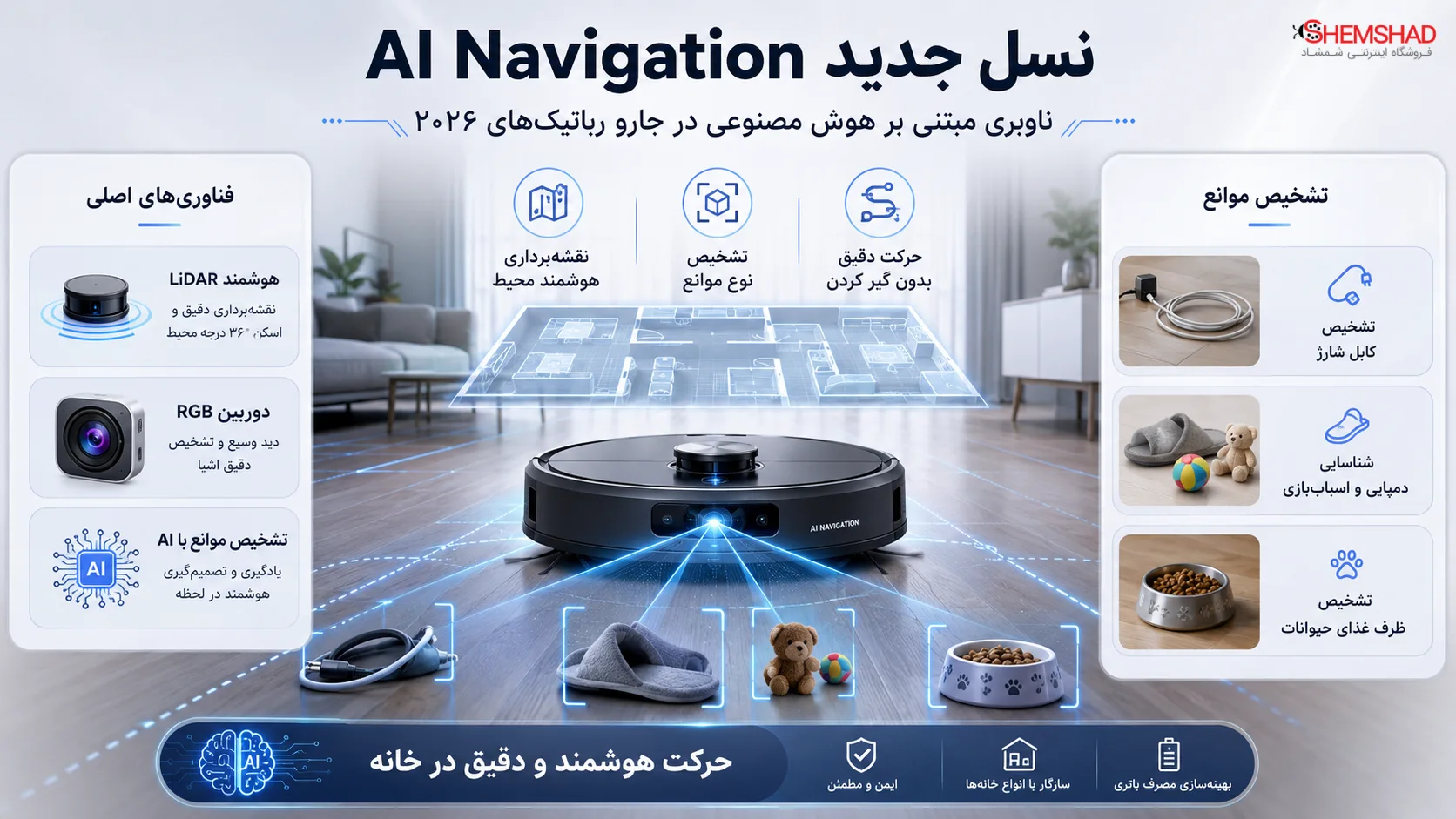 ۱۰ ویژگی نوآورانه جارو رباتیک که در سال ۲۰۲۶ می‌بینیم