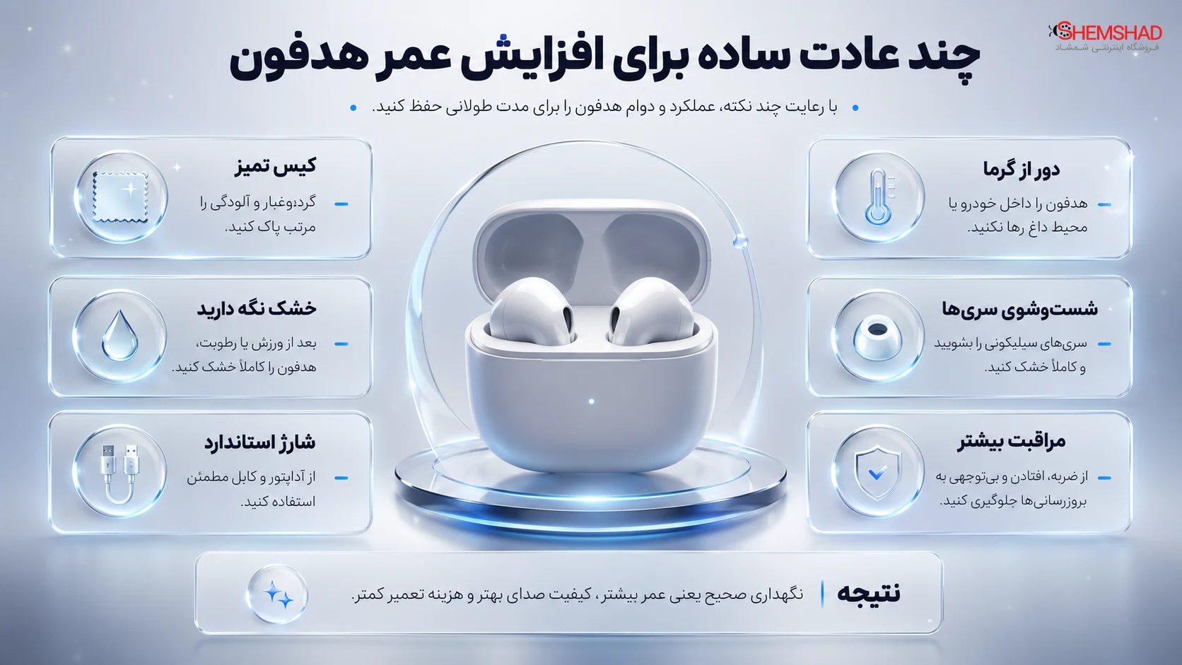 Headphone Mistakes to Avoid – ShemShad (2) چند عادت ساده که عمر هدفون را بیشتر میکند