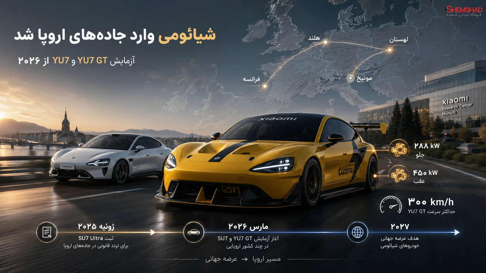 آزمایش خودروهای شیائومی در اروپا آغاز شده است
