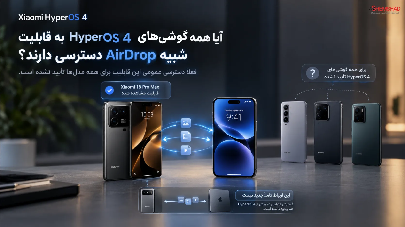 آیا همه گوشی‌های HyperOS 4 به قابلیت شبیه AirDrop دسترسی دارند؟