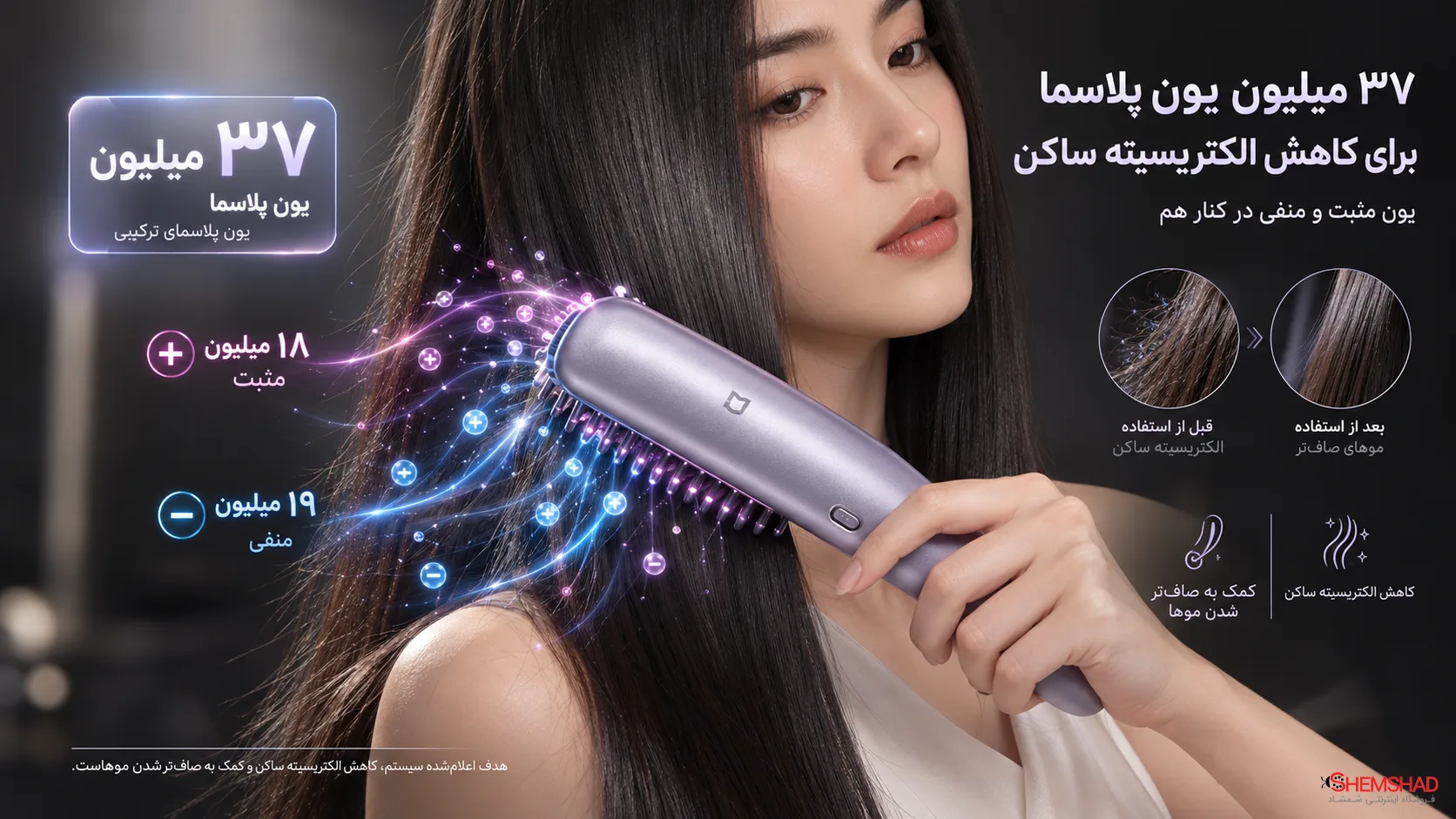 ۳۷ میلیون یون پلاسما برای کاهش الکتریسیته ساکن