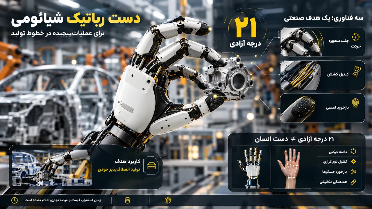 Xiaomi builds a robot hand with 26 motors – ShemSh دست رباتیک شیائومی چه کاربردی دارد؟
