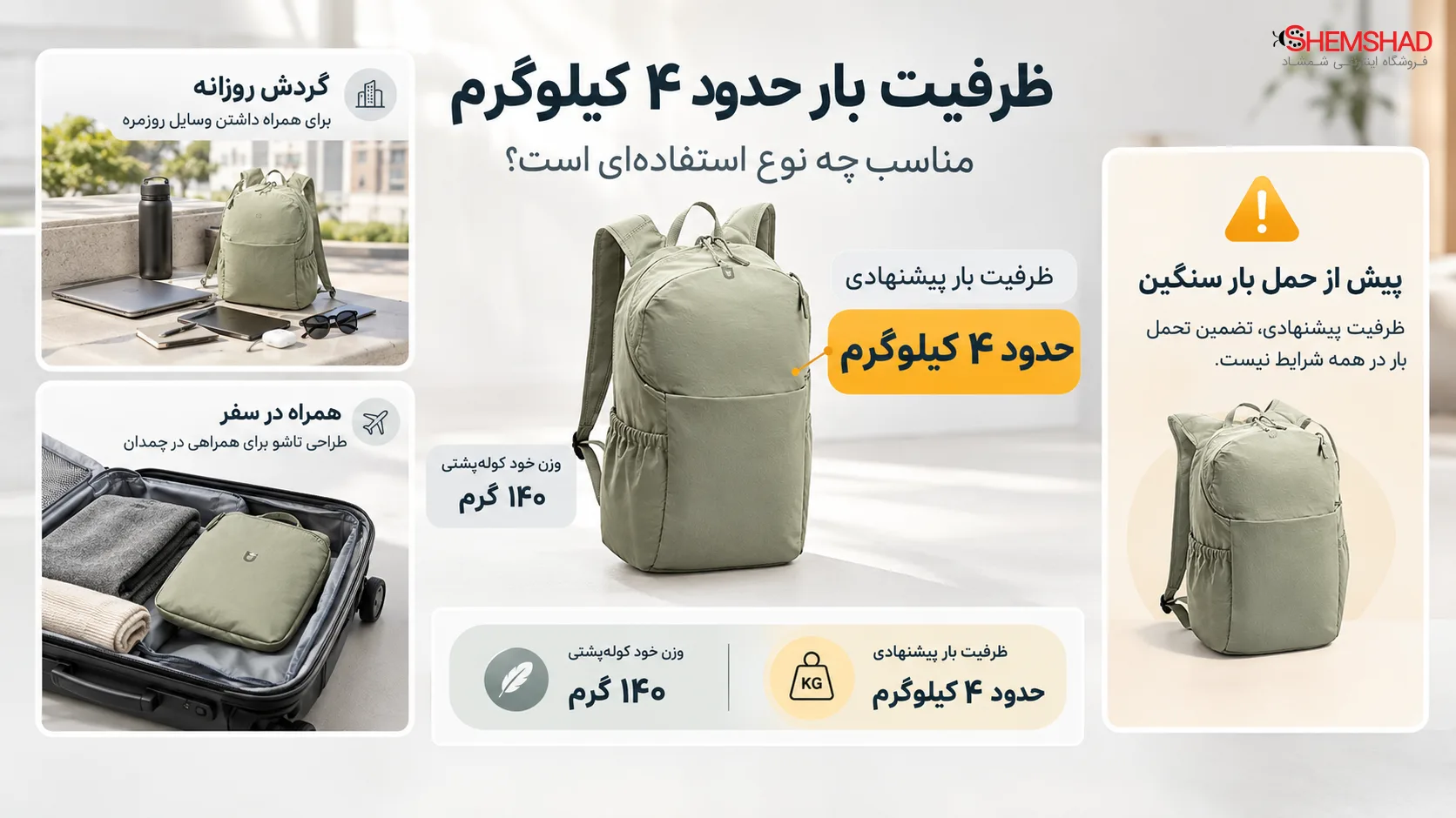 ظرفیت بار حدود ۴ کیلوگرم؛ مناسب چه نوع استفاده‌ای است؟