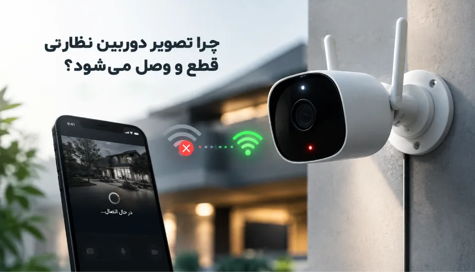 چرا تصویر دوربین نظارتی قطع و وصل می‌شود؟ ۷ علت رایج و راه‌حل